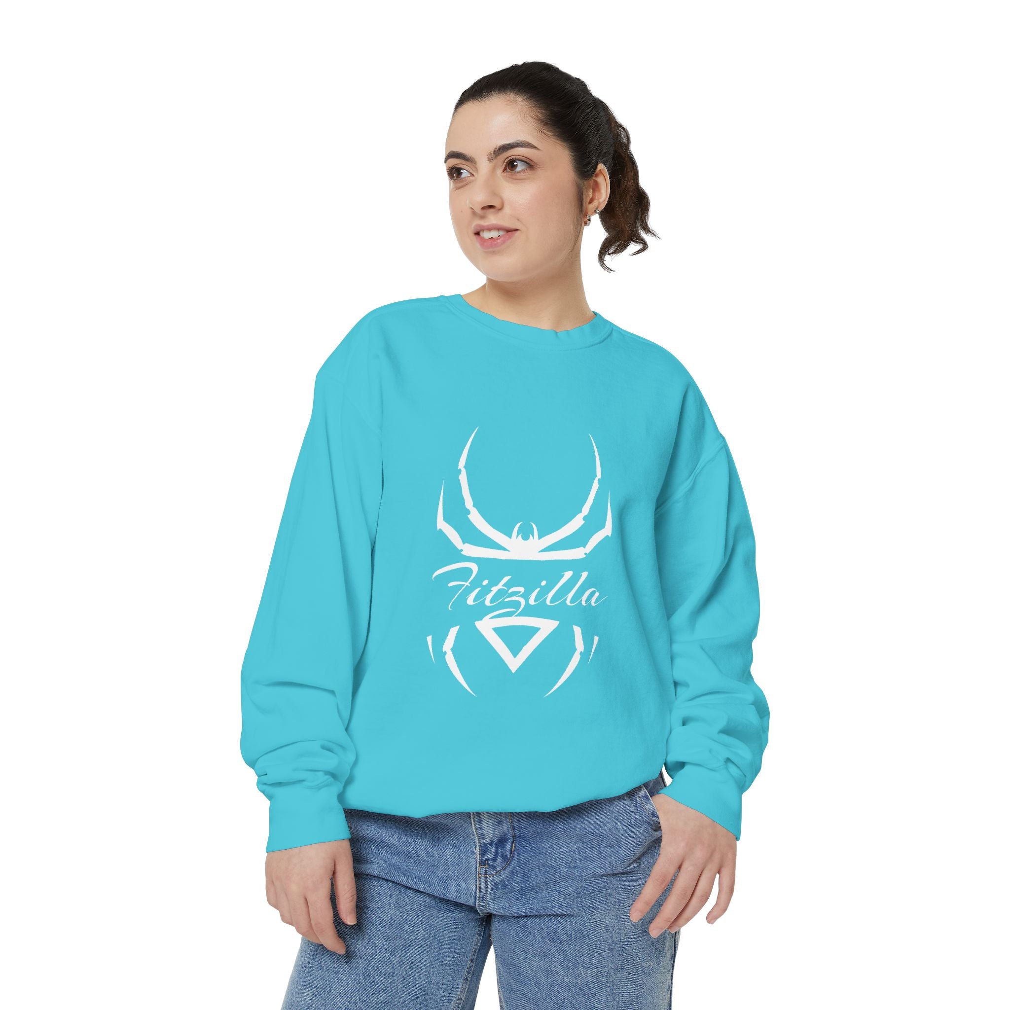 Fitzilla Spider Logo Sweatshirt — Garment-Dyed Cozy Pullover