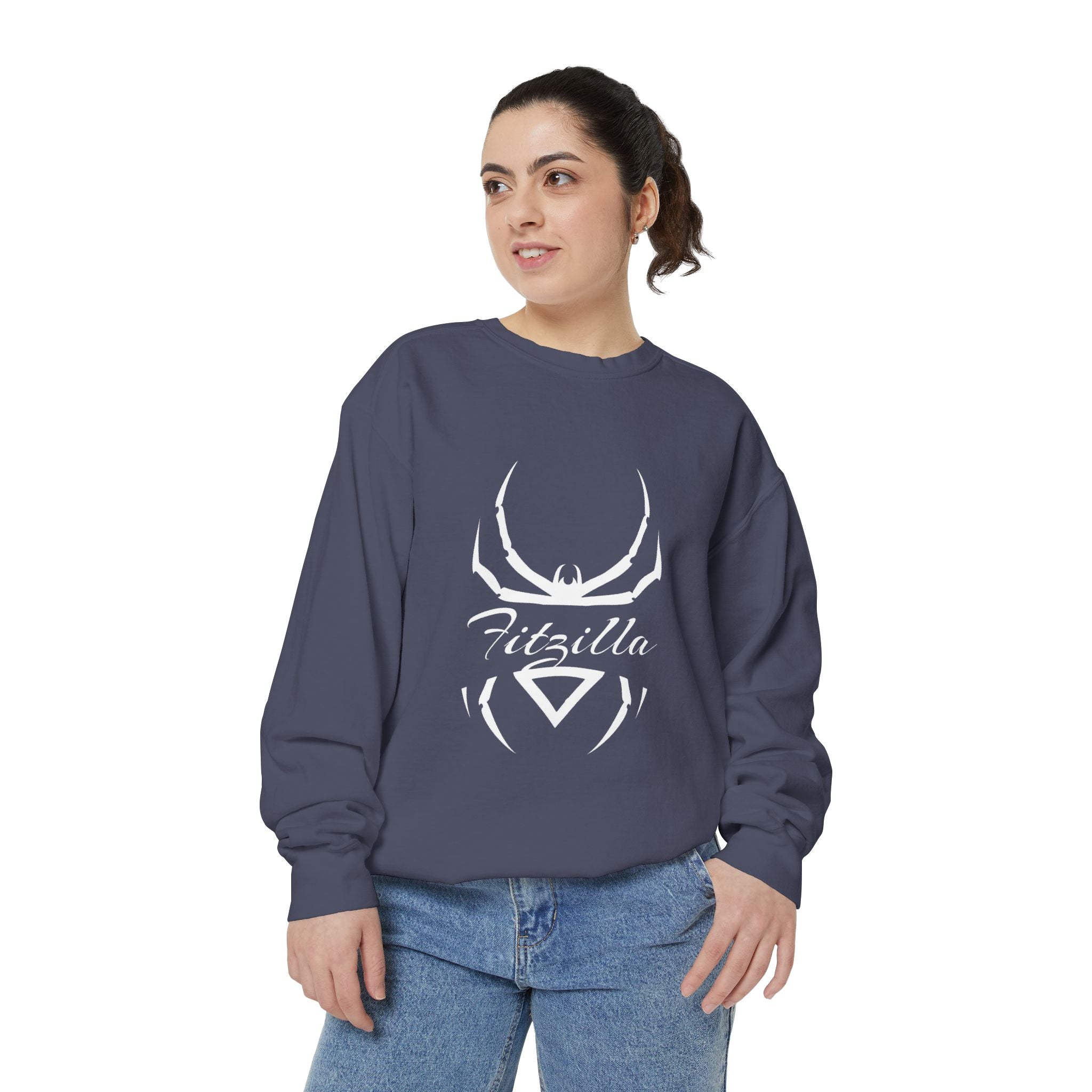 Fitzilla Spider Logo Sweatshirt — Garment-Dyed Cozy Pullover