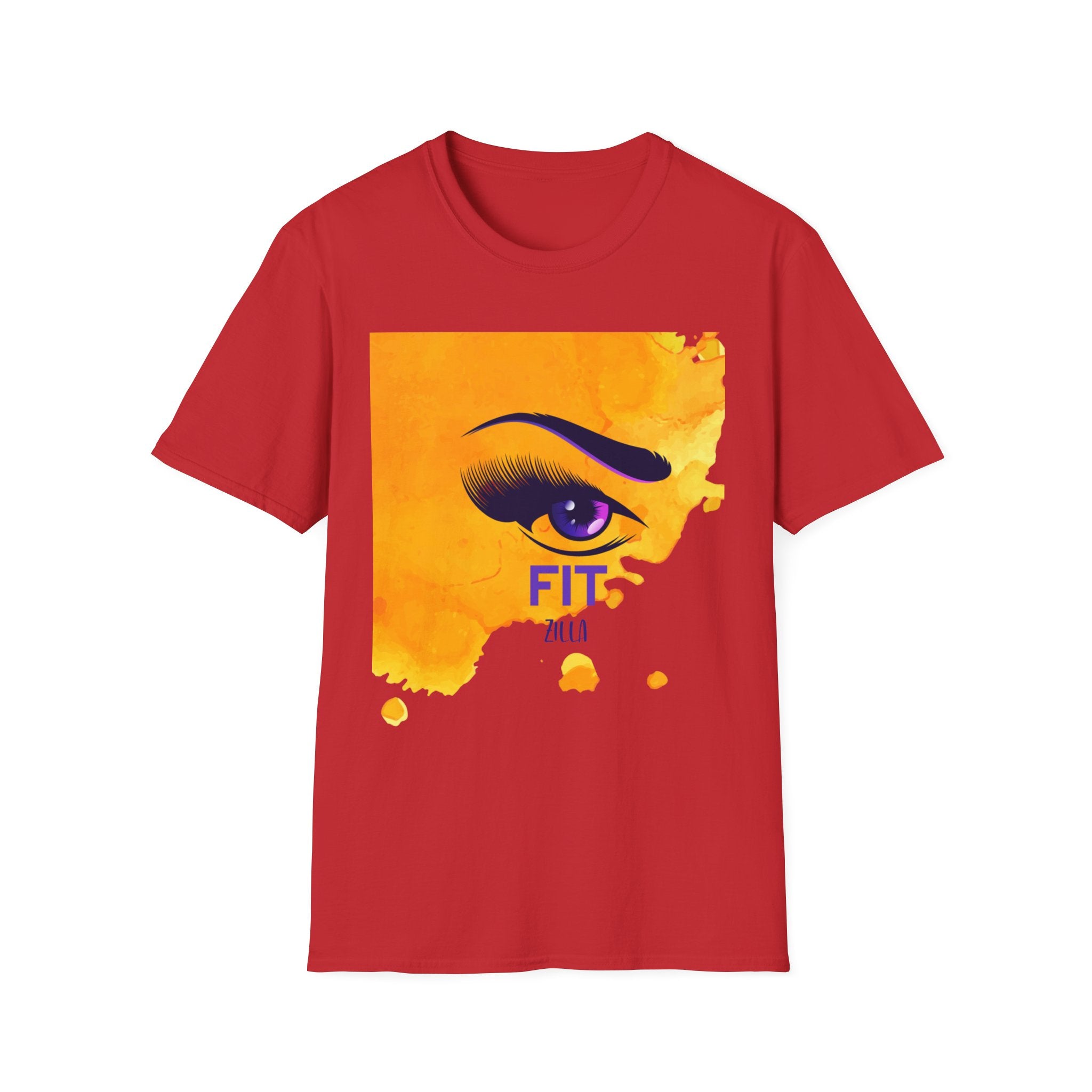 Eye Art Graphic T-Shirt — 'FIT' Watercolor Makeup Design