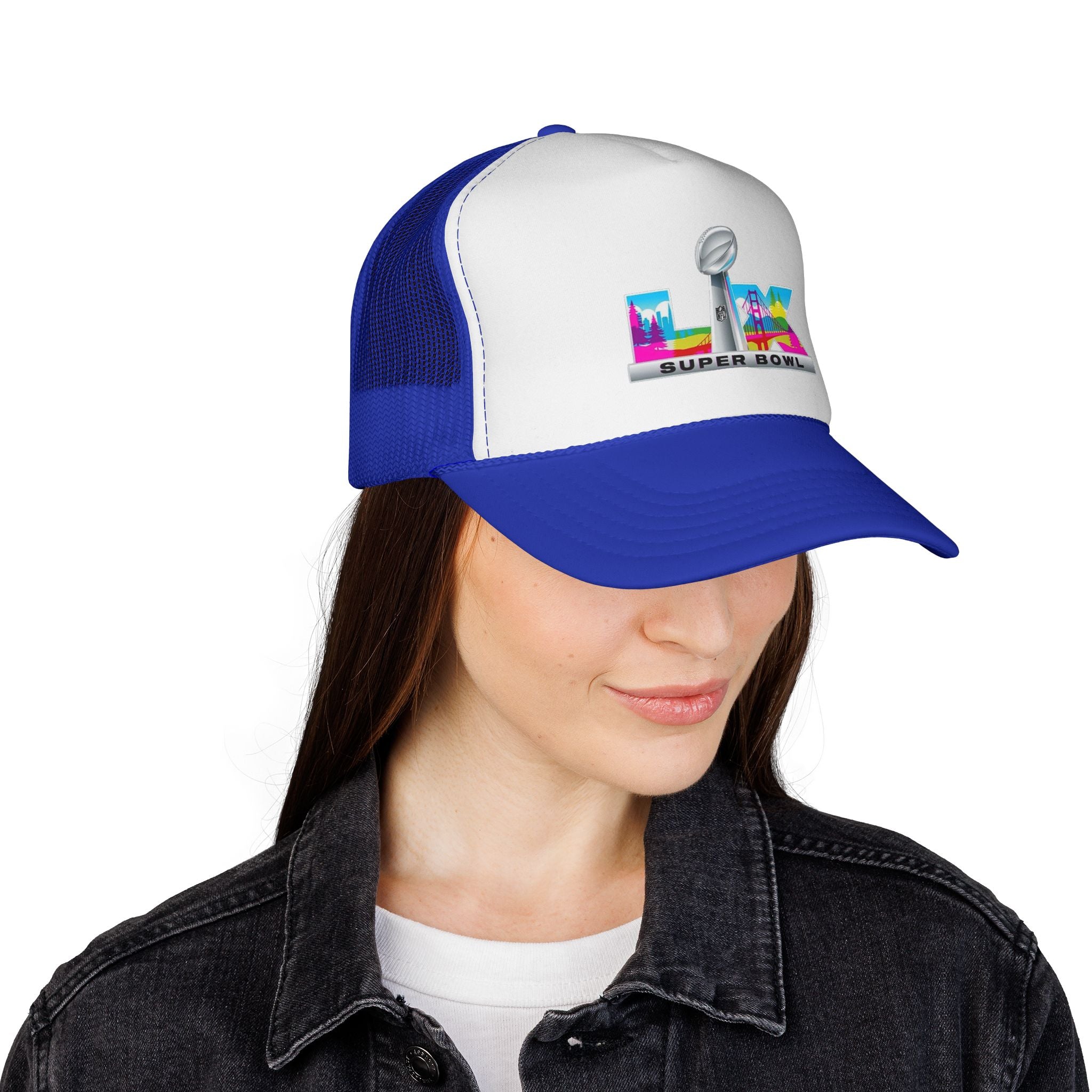 Trucker Hat — Colorful 'LIX Super Bowl' Football Logo Cap