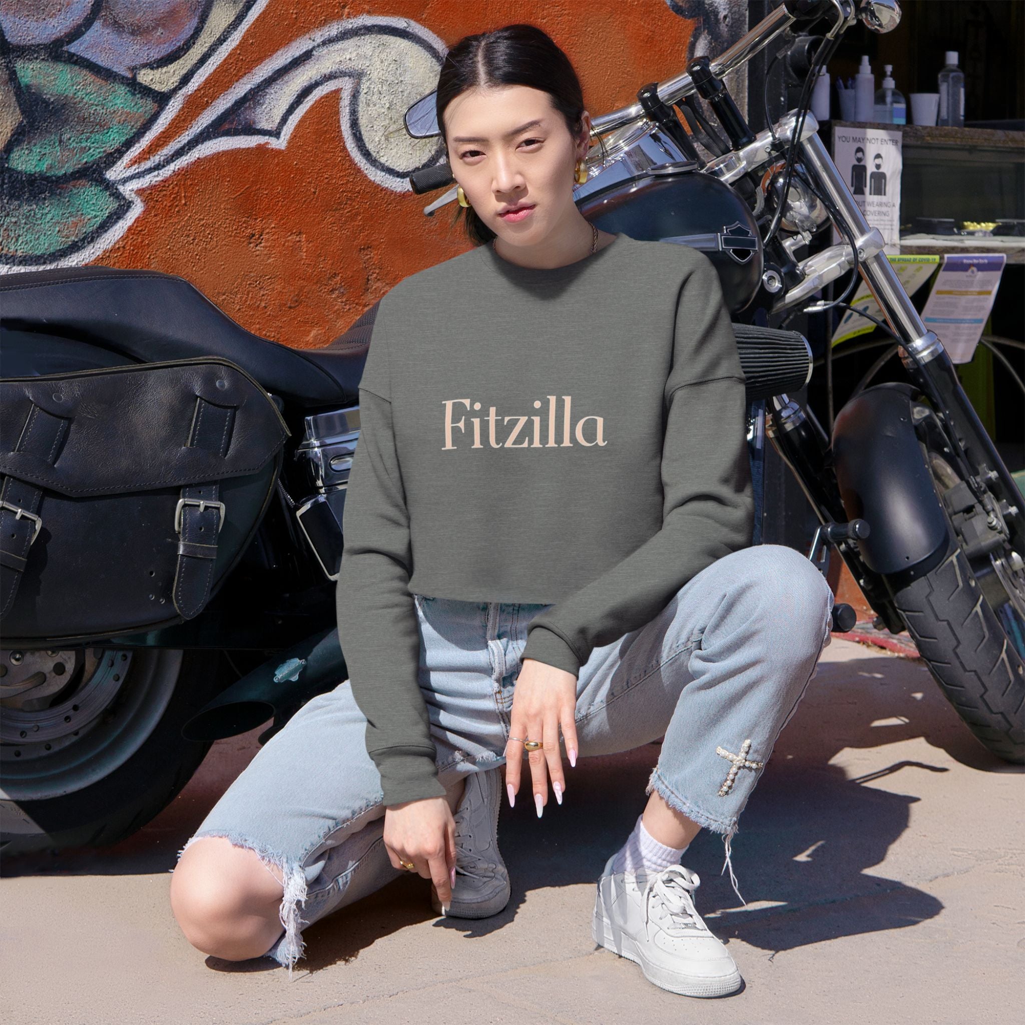 Fitzilla Cropped Sweatshirt — Women's Casual Cozy Crop Top