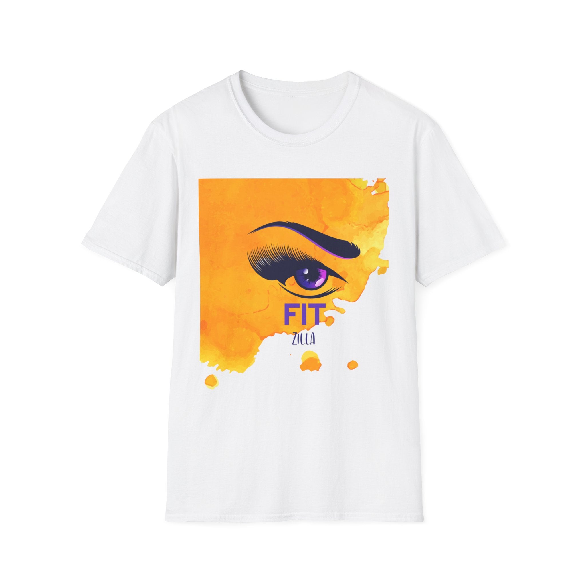 Eye Art Graphic T-Shirt — 'FIT' Watercolor Makeup Design