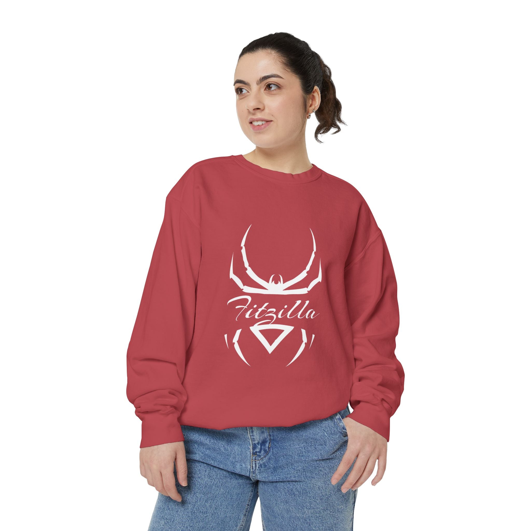 Fitzilla Spider Logo Sweatshirt — Garment-Dyed Cozy Pullover