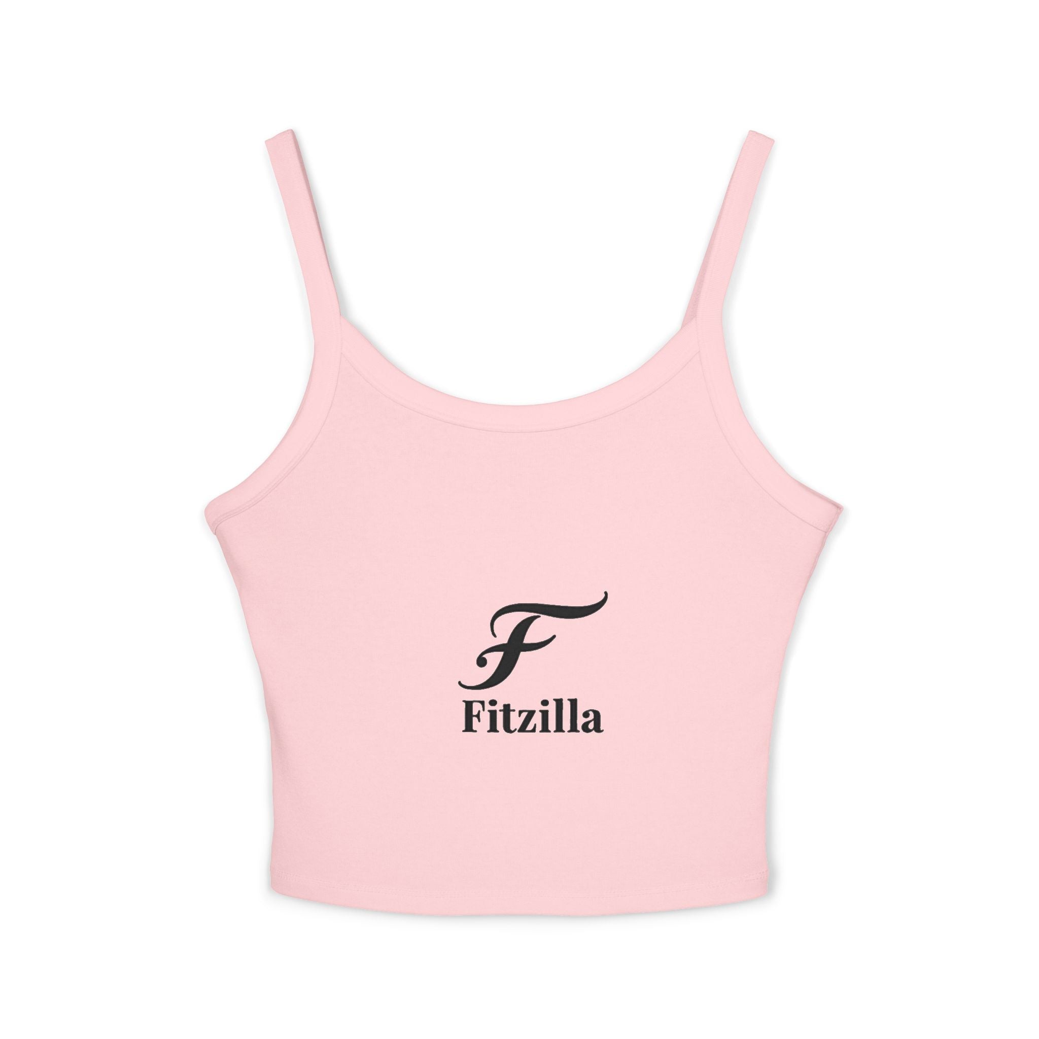 Fitzilla Logo Crop Tank Top — Women's Spaghetti Strap Graphic Tank