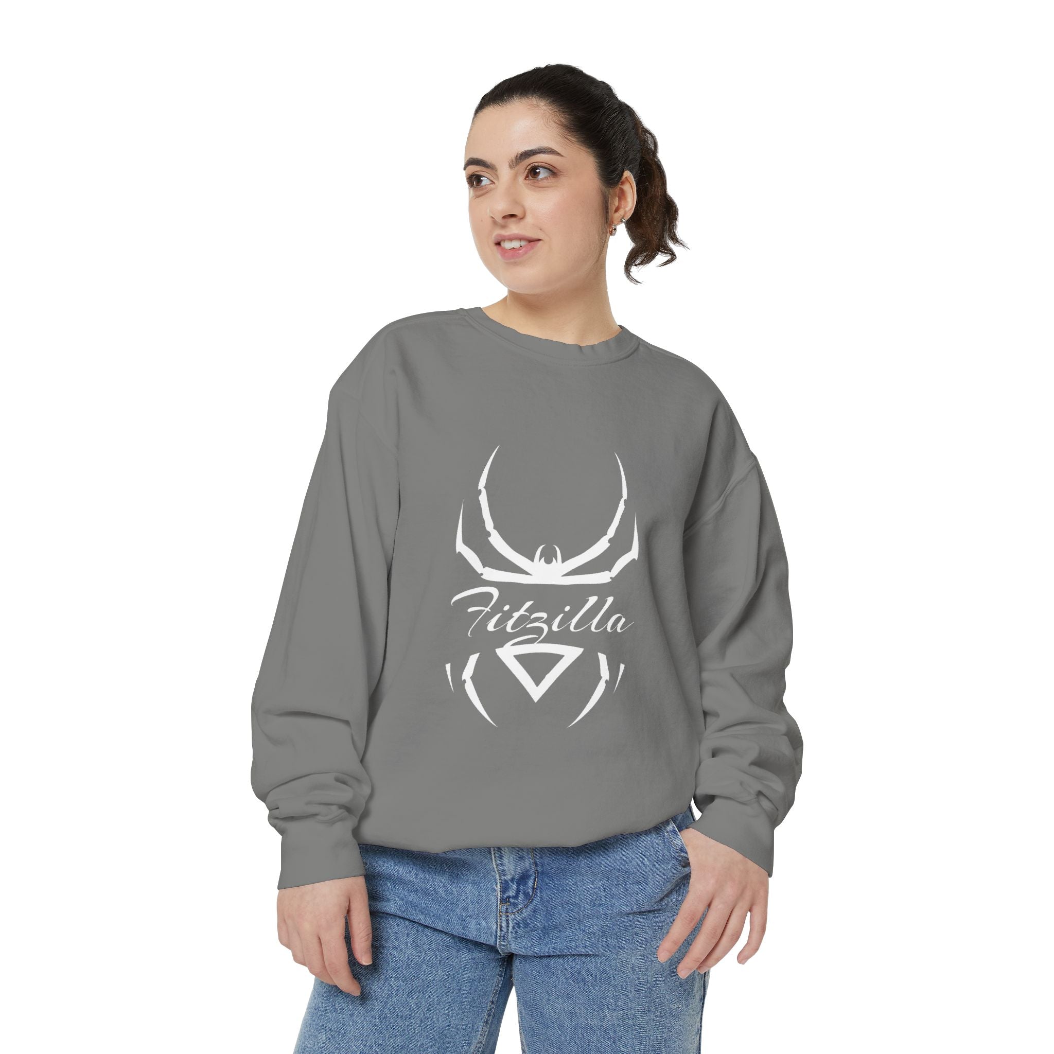 Fitzilla Spider Logo Sweatshirt — Garment-Dyed Cozy Pullover