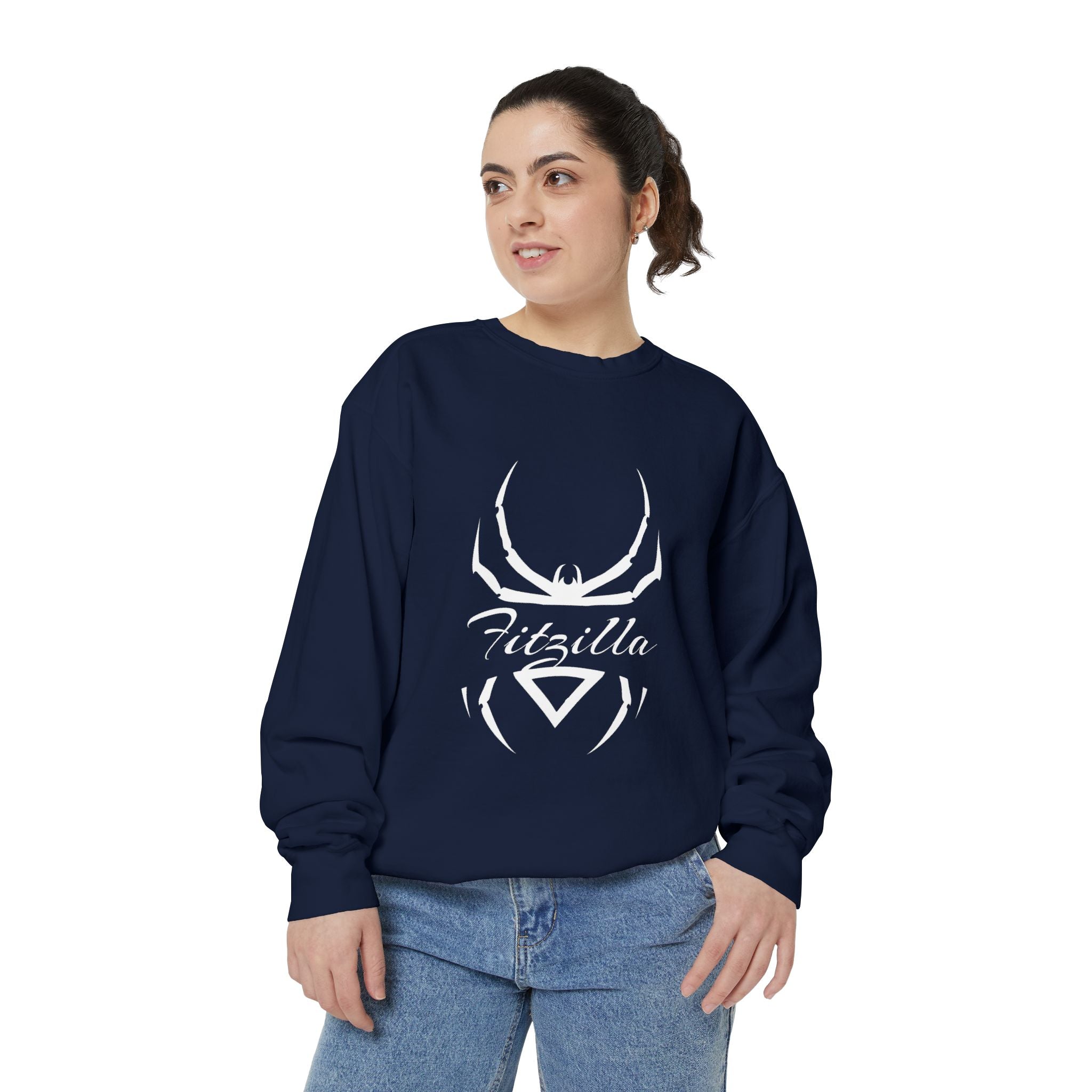 Fitzilla Spider Logo Sweatshirt — Garment-Dyed Cozy Pullover