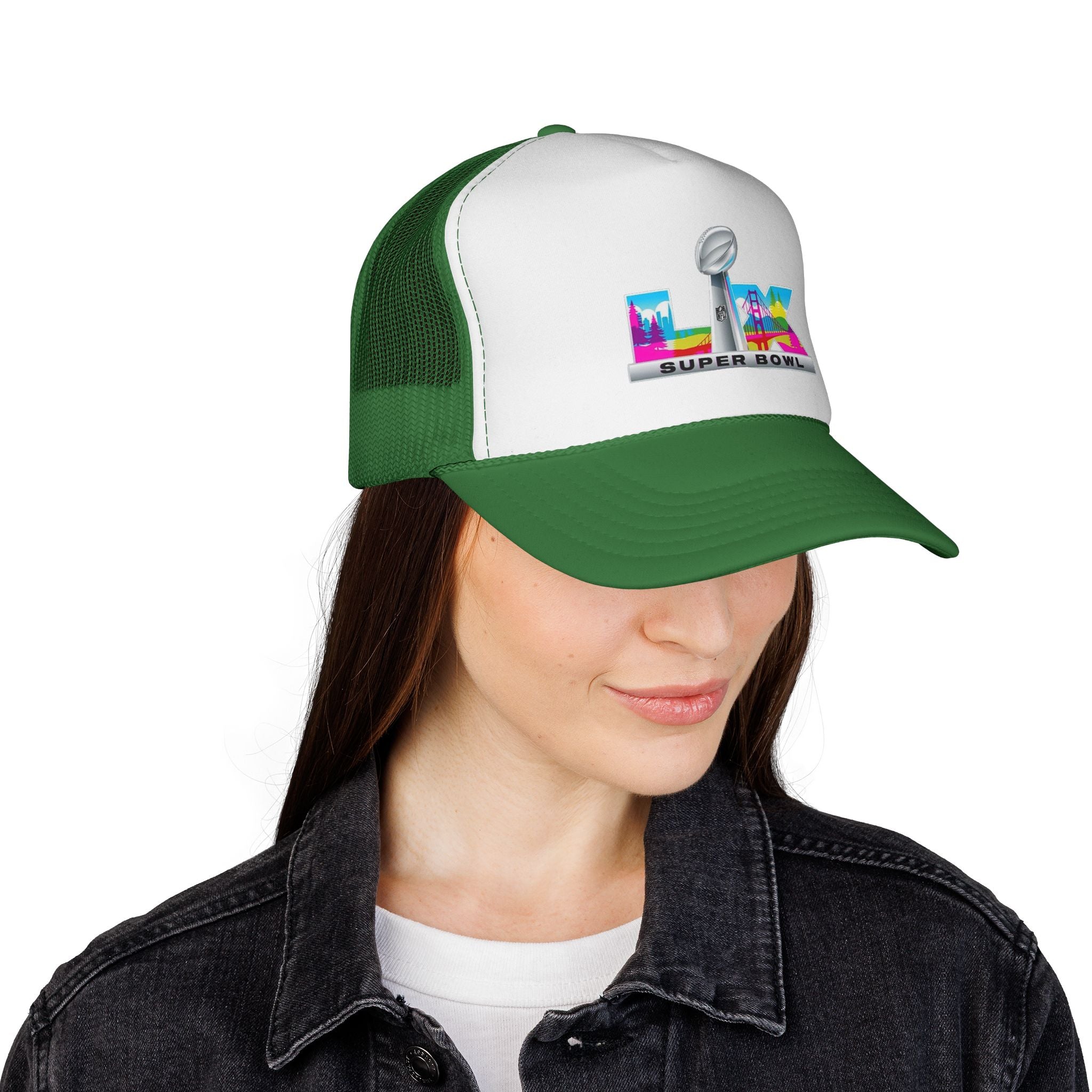 Trucker Hat — Colorful 'LIX Super Bowl' Football Logo Cap