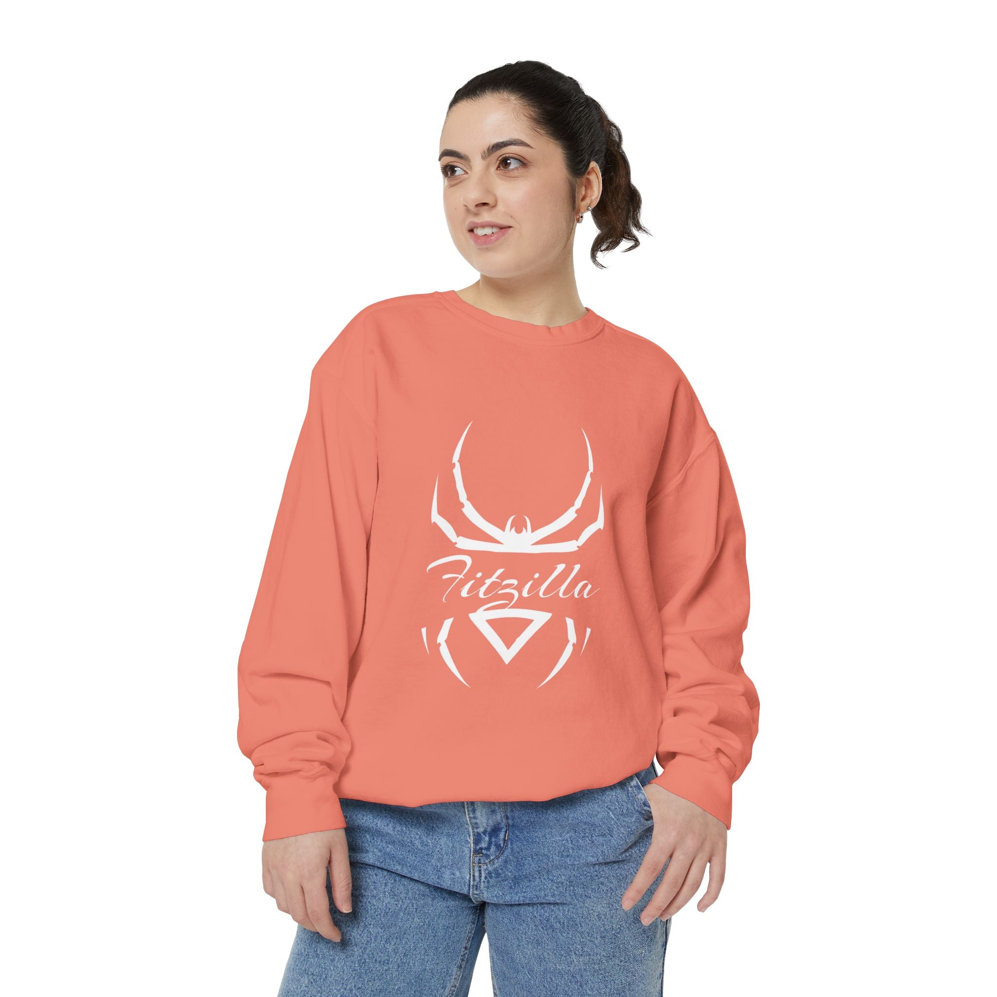 Fitzilla Spider Logo Sweatshirt — Garment-Dyed Cozy Pullover