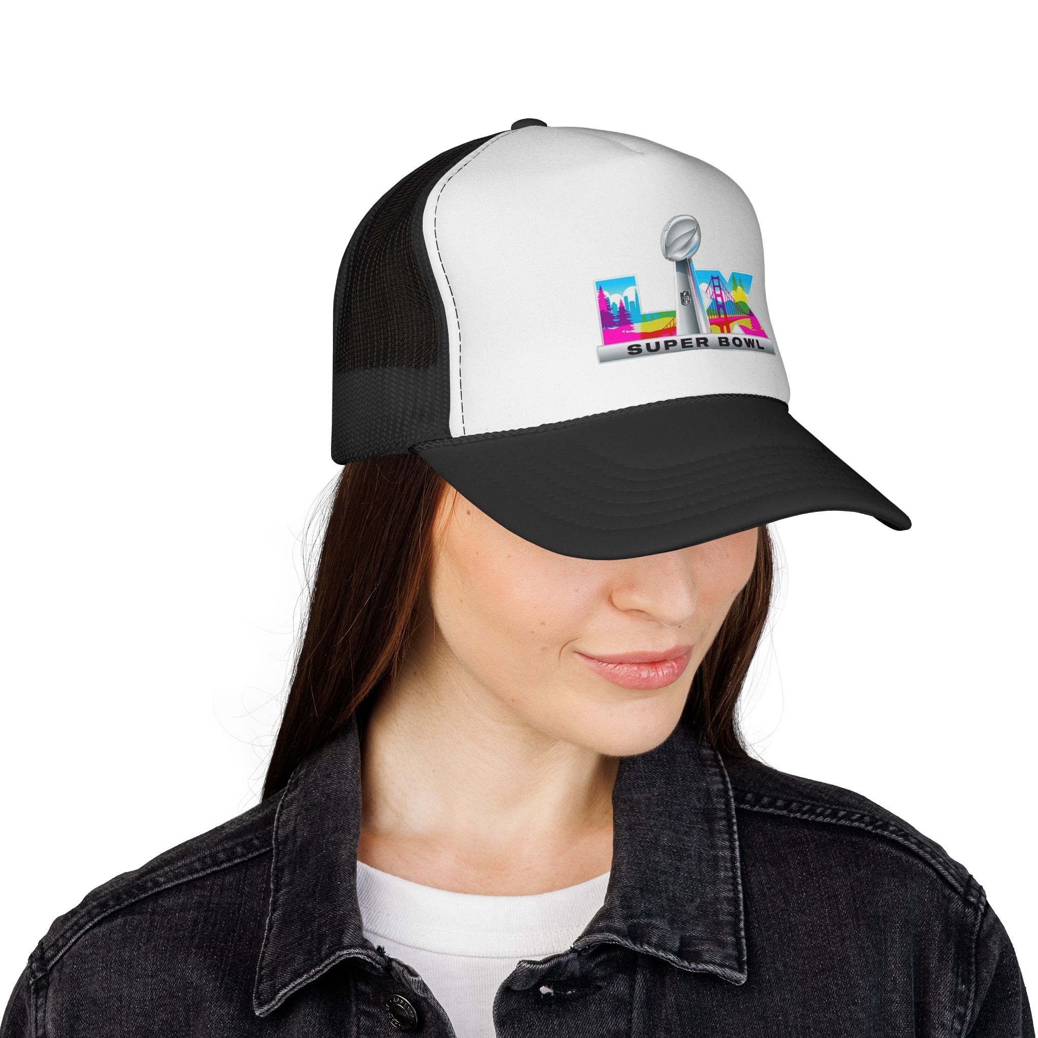 Trucker Hat — Colorful 'LIX Super Bowl' Football Logo Cap