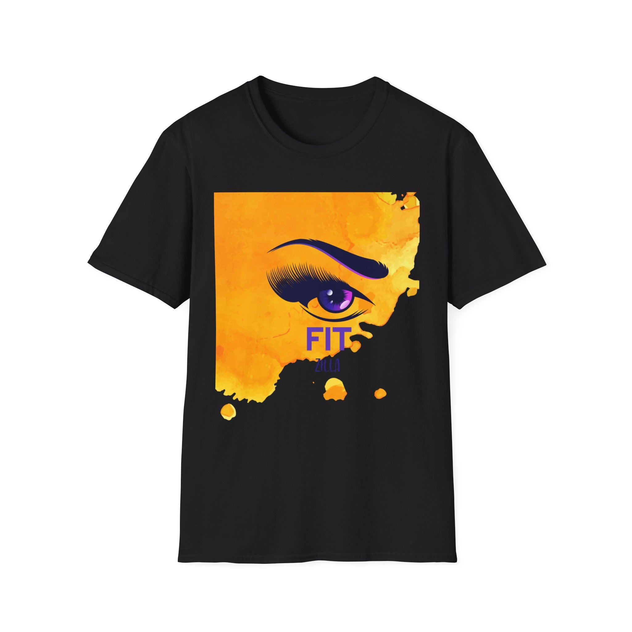 Eye Art Graphic T-Shirt — 'FIT' Watercolor Makeup Design