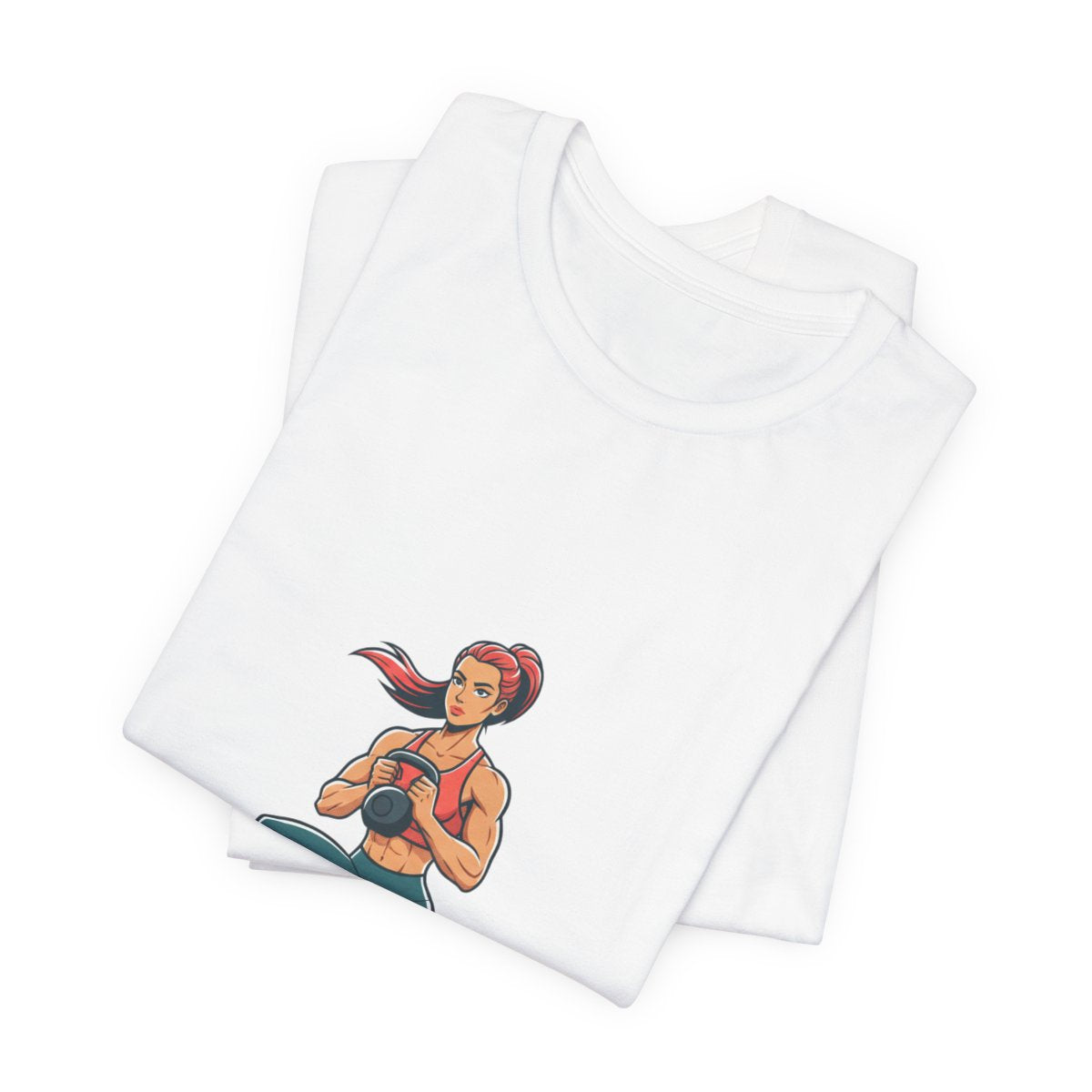 Gym Girl T-Shirt — Women’s Fitness Tee with Kettlebell Graphic
