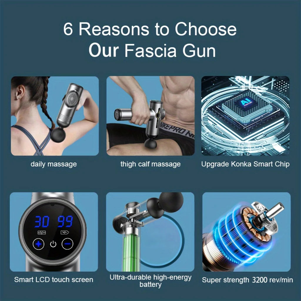 Professional Deep Tissue Massage Gun for Muscle Recovery & Relaxation