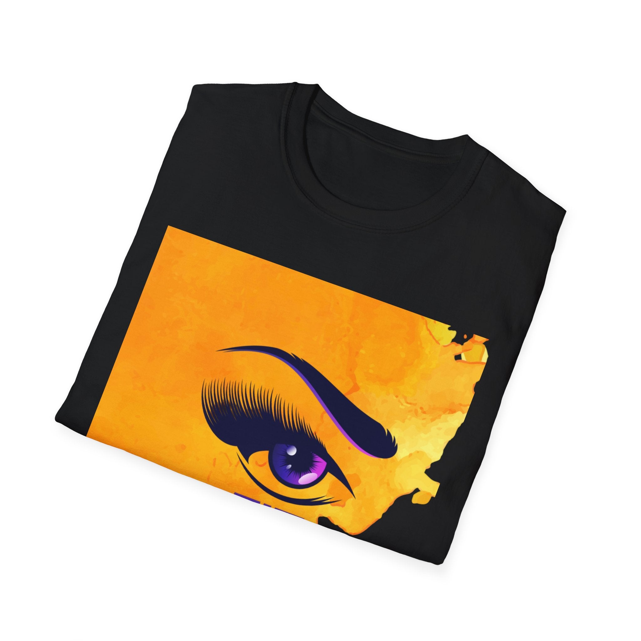 Eye Art Graphic T-Shirt — 'FIT' Watercolor Makeup Design