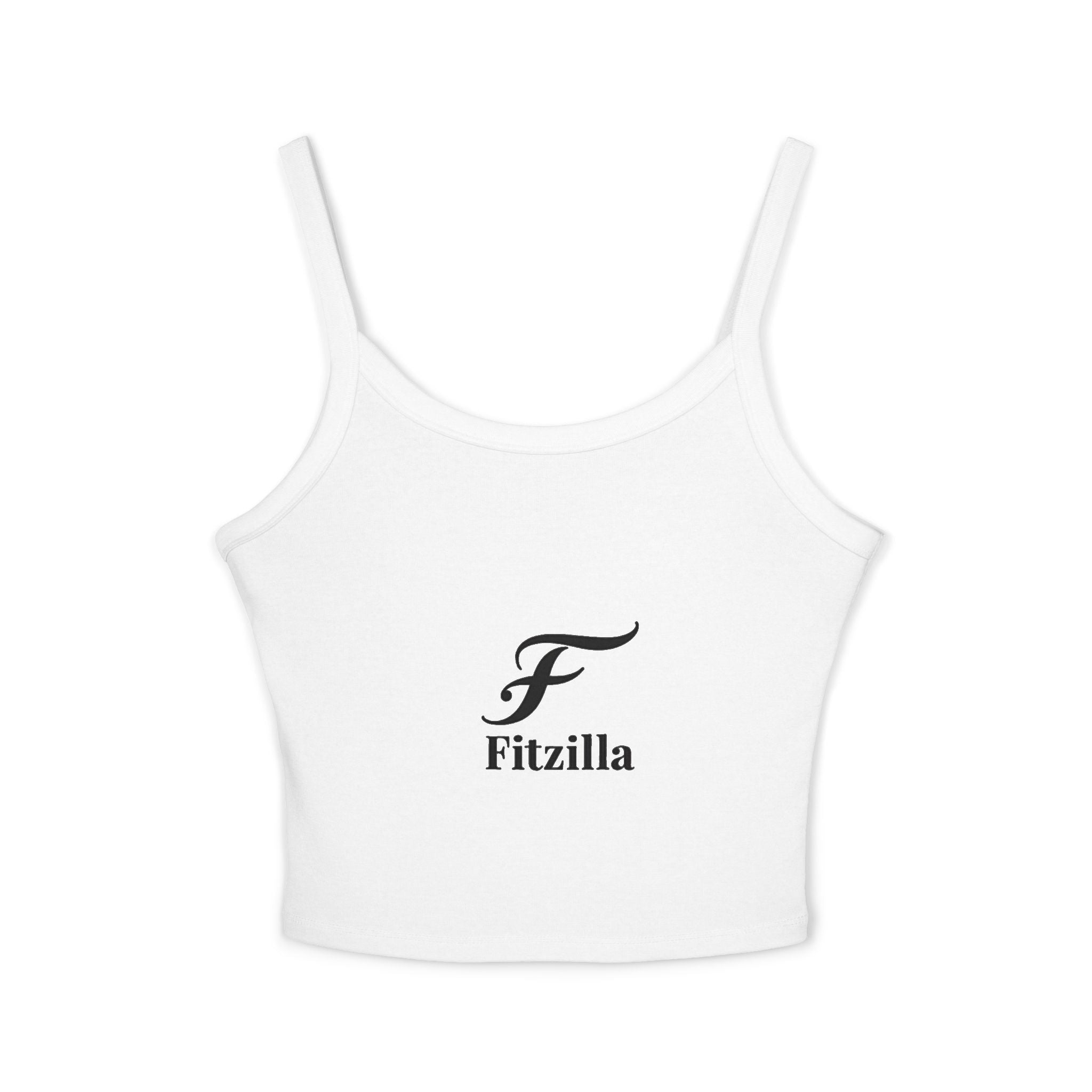 Fitzilla Logo Crop Tank Top — Women's Spaghetti Strap Graphic Tank