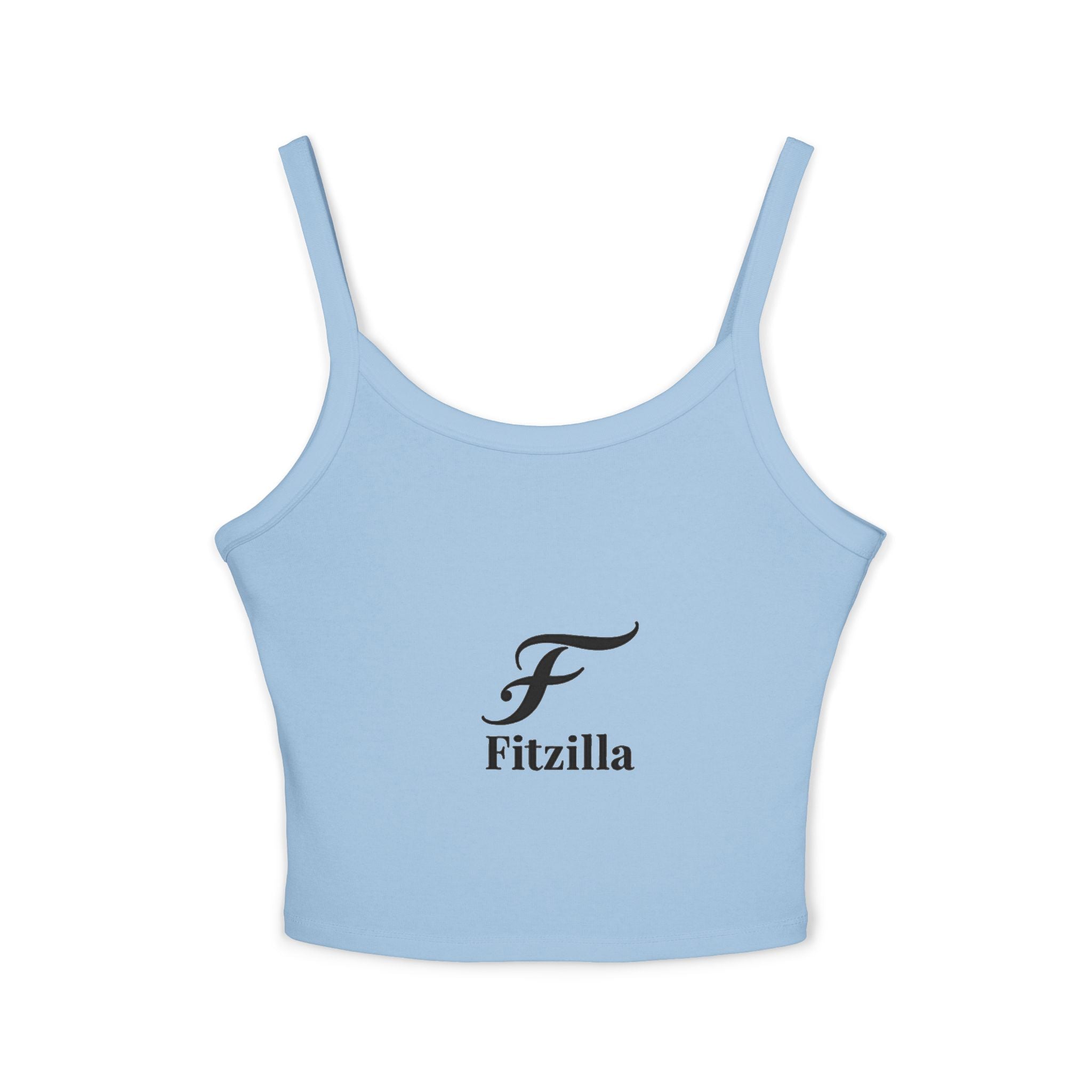 Fitzilla Logo Crop Tank Top — Women's Spaghetti Strap Graphic Tank