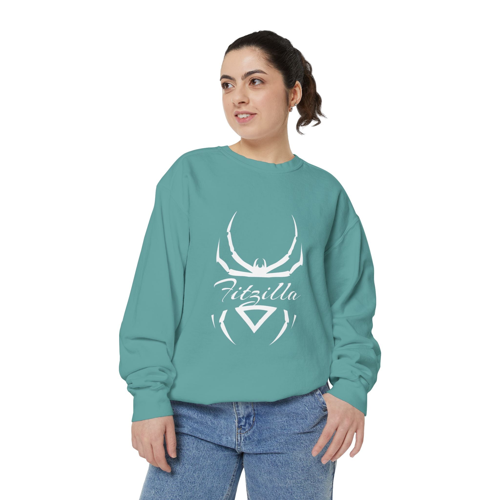 Fitzilla Spider Logo Sweatshirt — Garment-Dyed Cozy Pullover