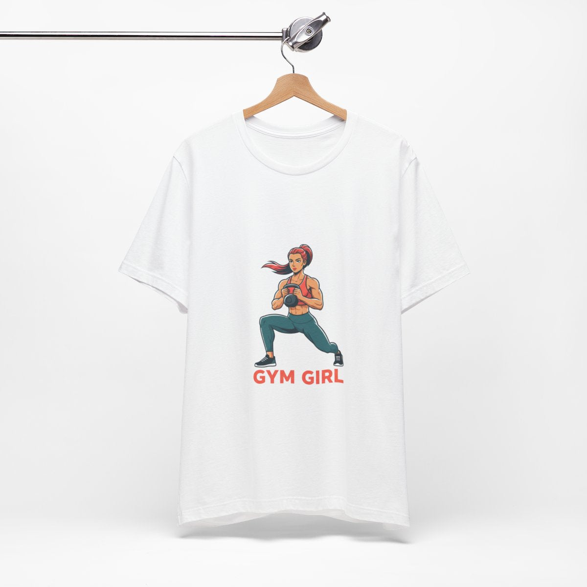 Gym Girl T-Shirt — Women’s Fitness Tee with Kettlebell Graphic
