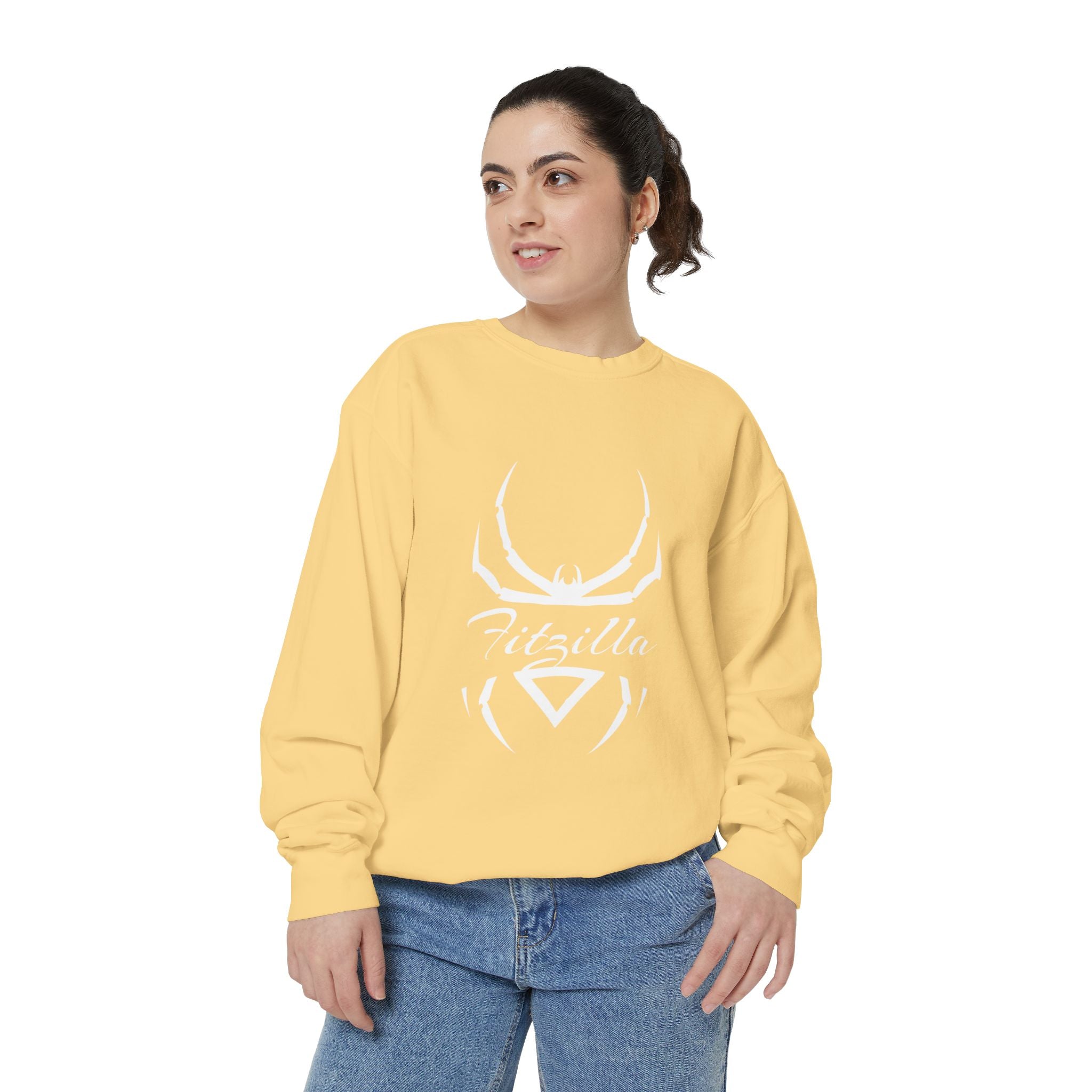 Fitzilla Spider Logo Sweatshirt — Garment-Dyed Cozy Pullover
