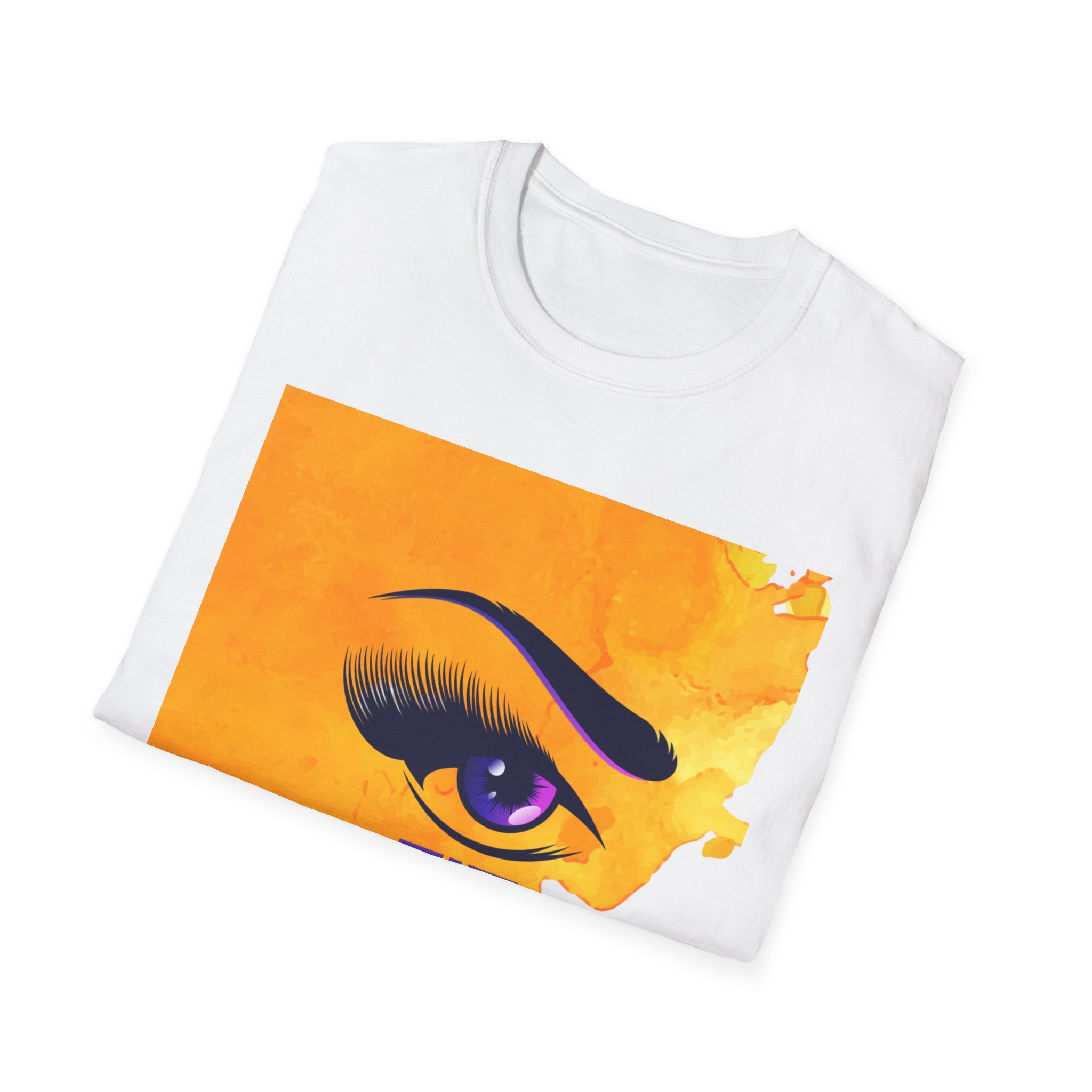 Eye Art Graphic T-Shirt — 'FIT' Watercolor Makeup Design