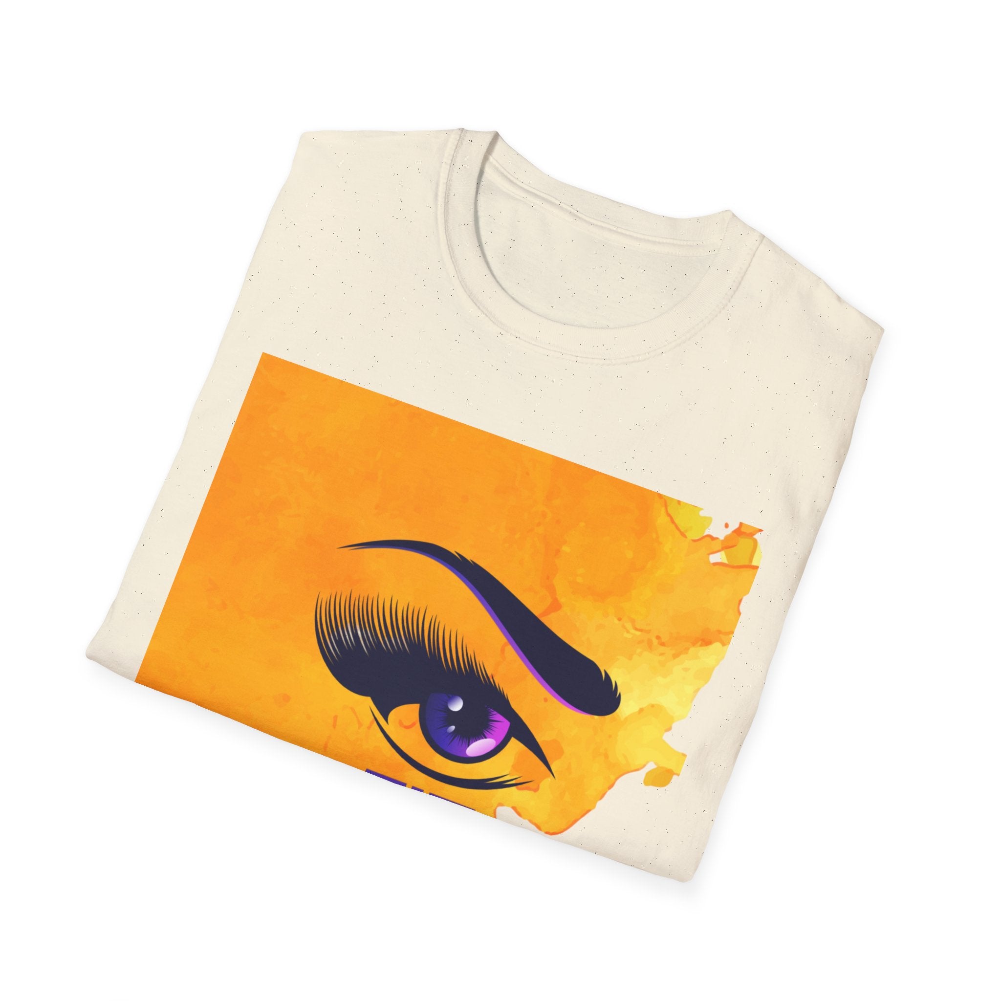 Eye Art Graphic T-Shirt — 'FIT' Watercolor Makeup Design