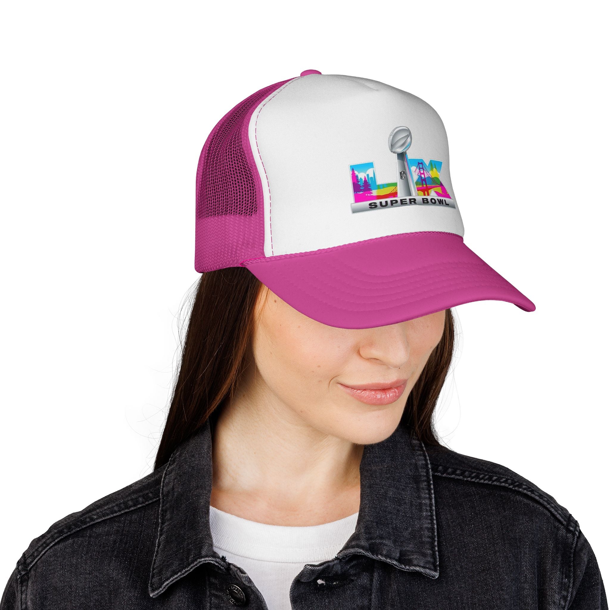 Trucker Hat — Colorful 'LIX Super Bowl' Football Logo Cap