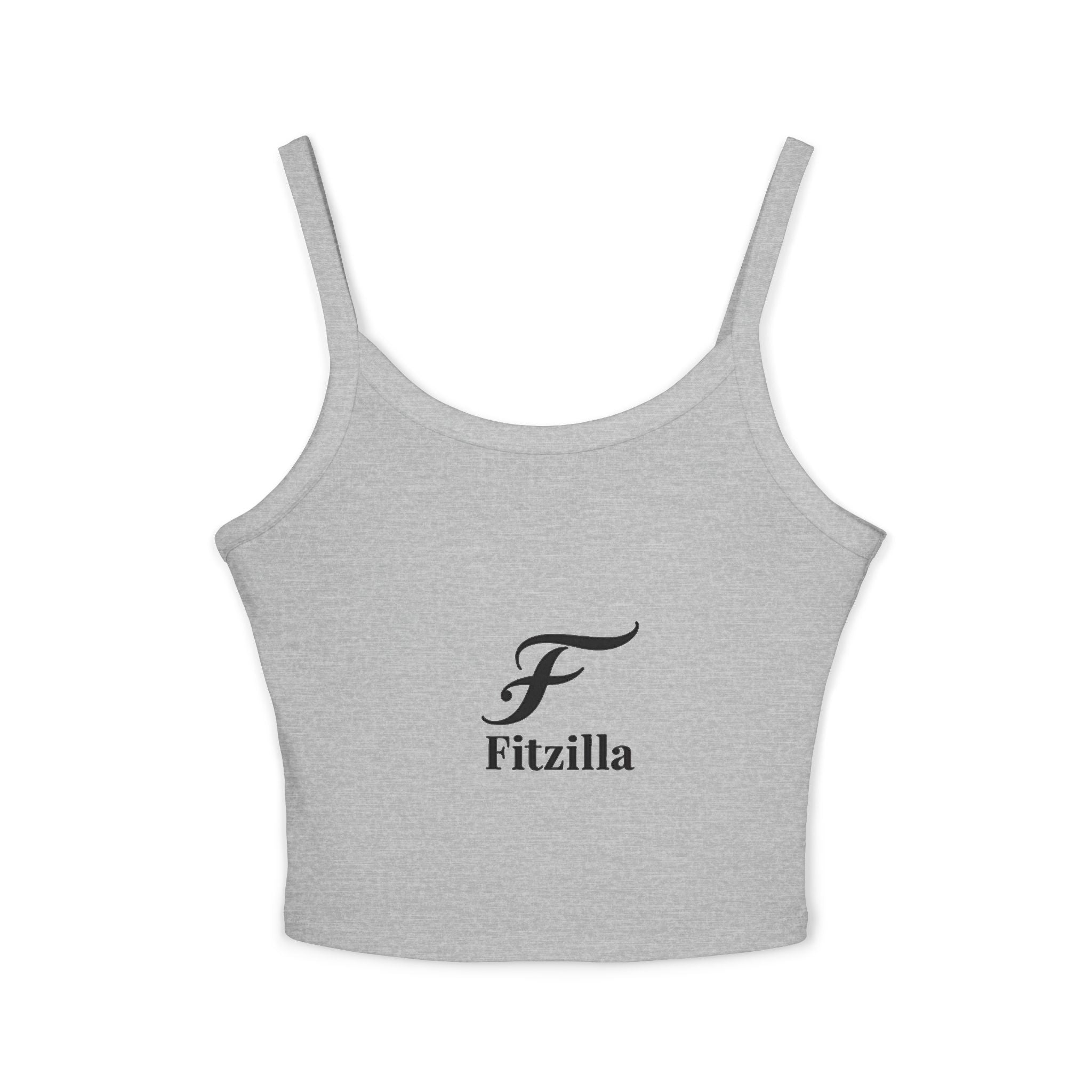 Fitzilla Logo Crop Tank Top — Women's Spaghetti Strap Graphic Tank