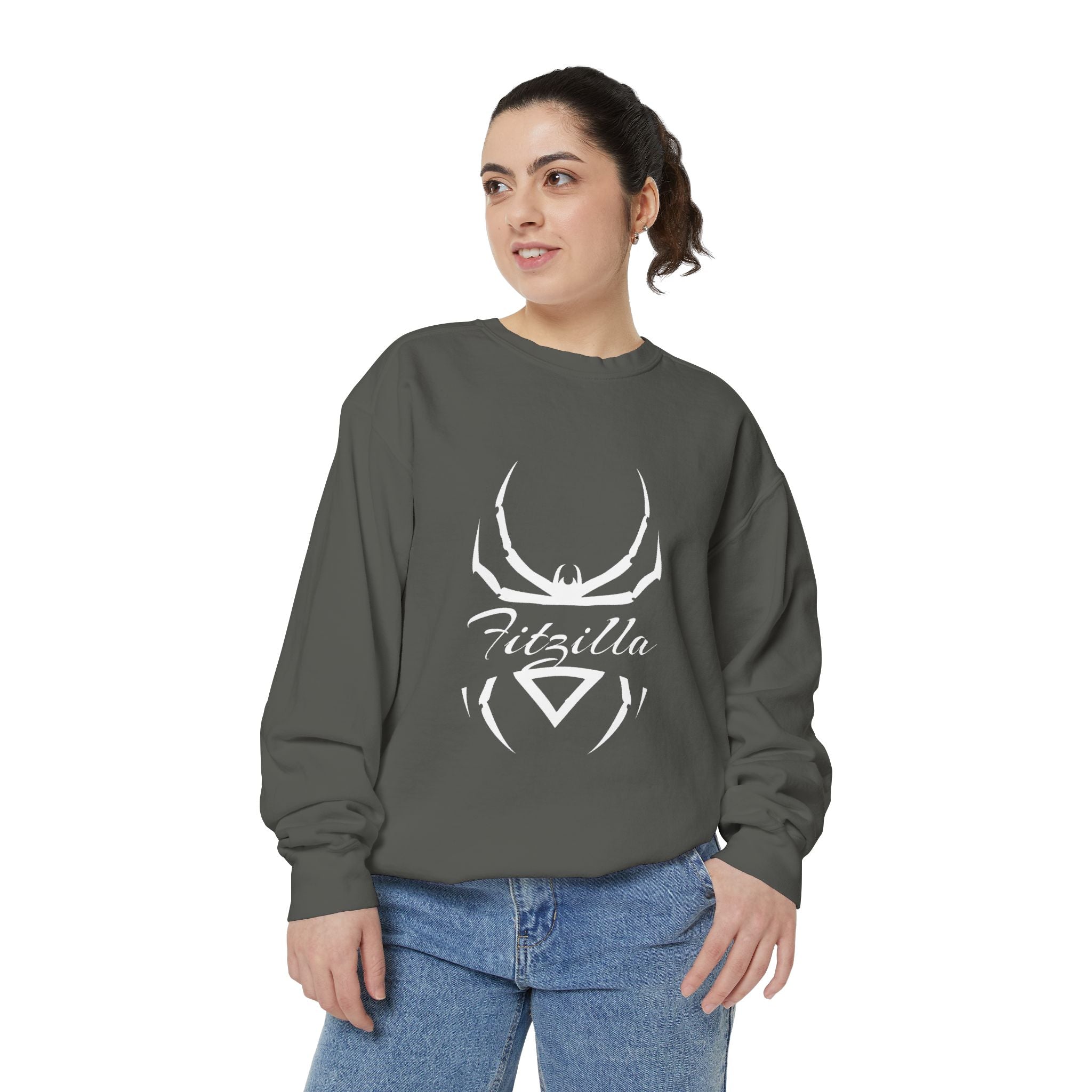 Fitzilla Spider Logo Sweatshirt — Garment-Dyed Cozy Pullover