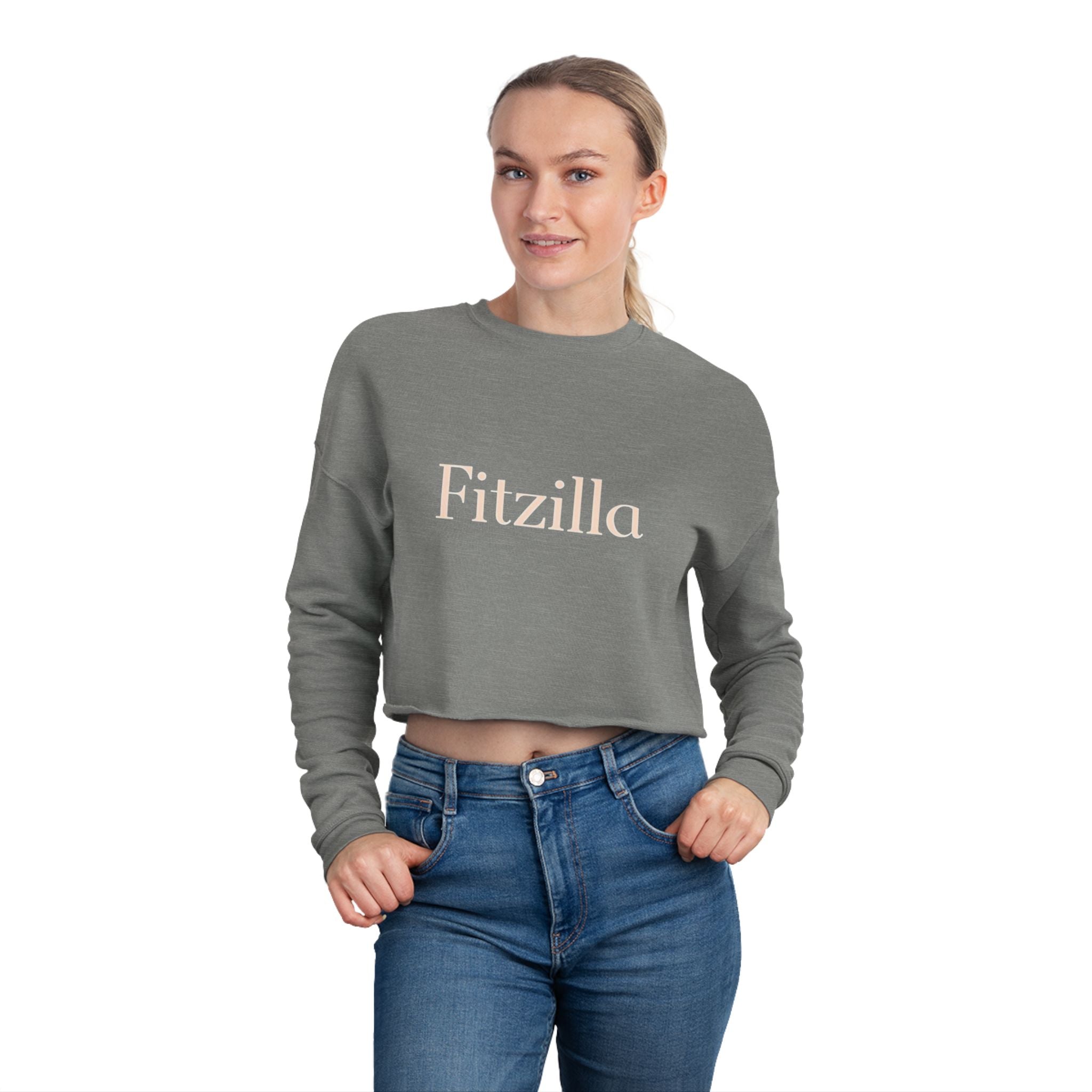 Fitzilla Cropped Sweatshirt — Women's Casual Cozy Crop Top