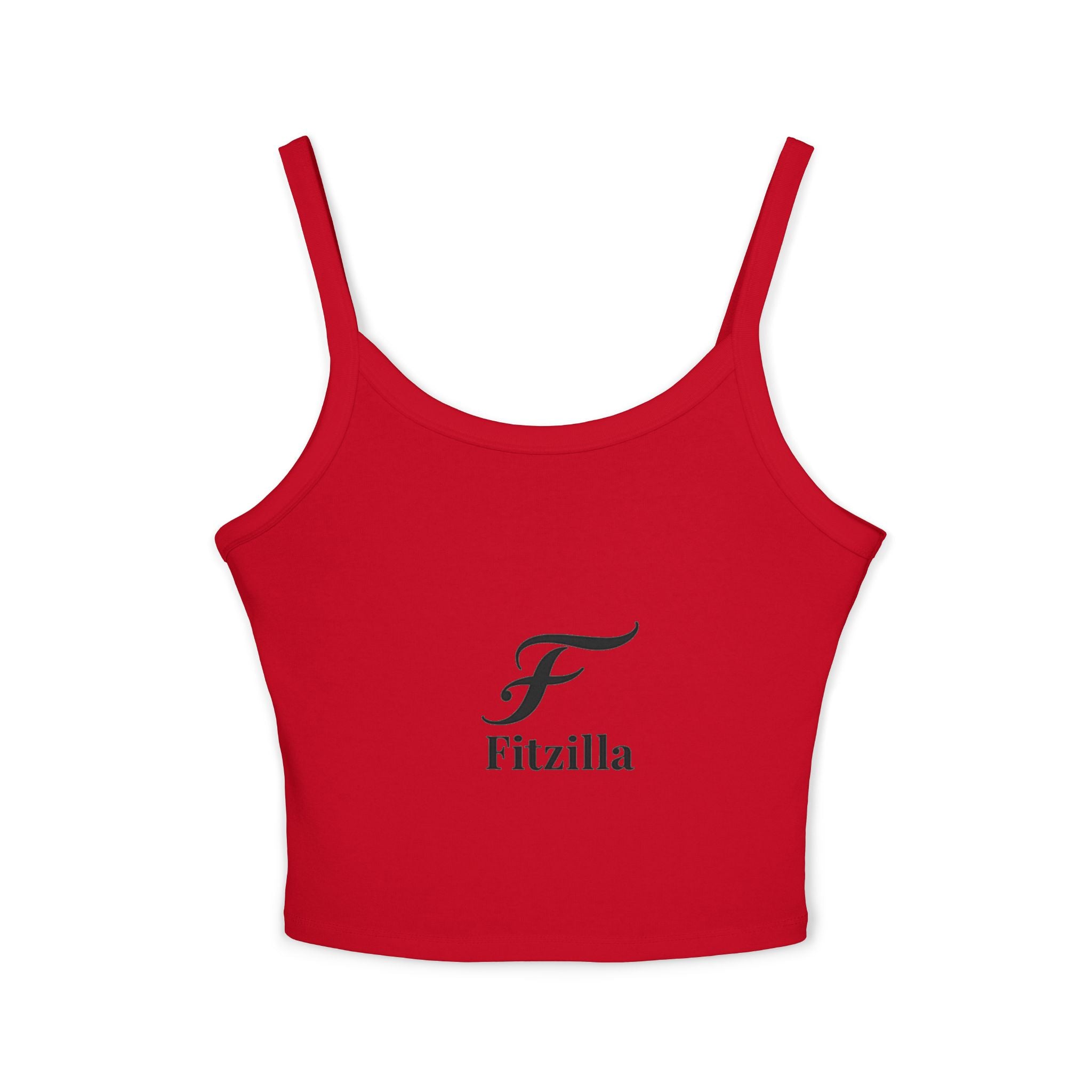 Fitzilla Logo Crop Tank Top — Women's Spaghetti Strap Graphic Tank
