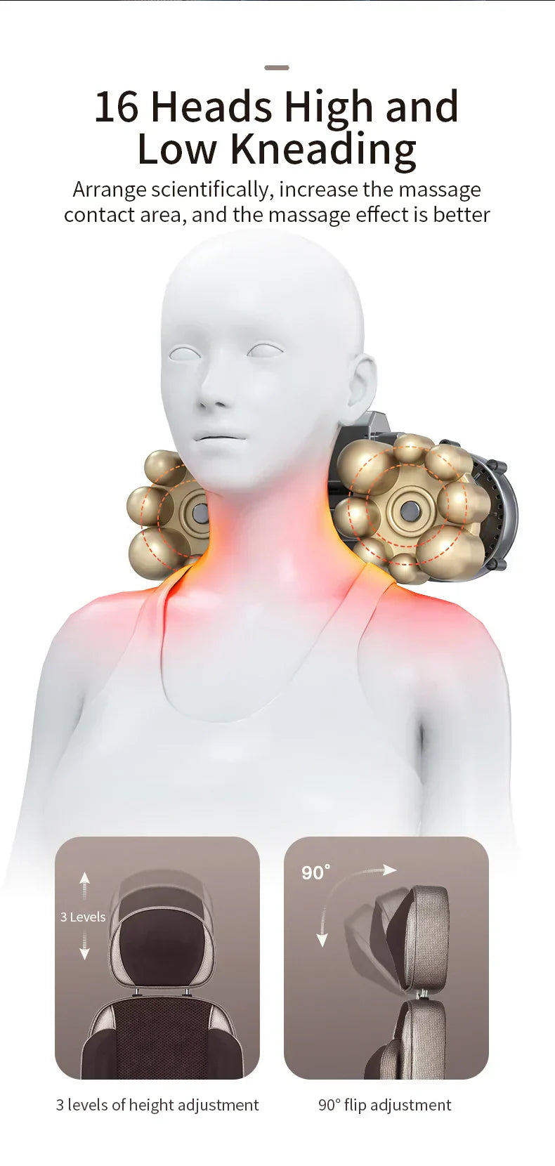 Electric Full Body Massage Chair – Shiatsu Kneading, Heating & Vibration